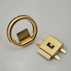 Zinc alloy press lock for purse bag wallet clutch making locks hardware gold purse lock image 6