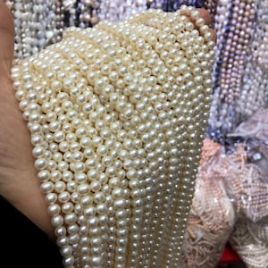 6-7mm White Freshwater Pearl Strand: DIY Jewelry Making