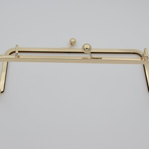 10 pcs 10 inch 4 inch gold ball kiss lock purse frame with loop chian hook image 4