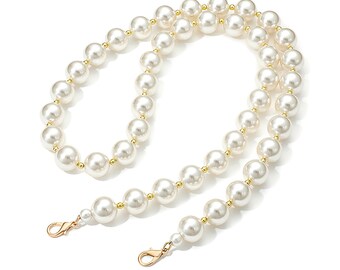 High-end pearl chain, handbag accessory, crossbody shoulder strap, hand-carry strap, shoulder bag strap