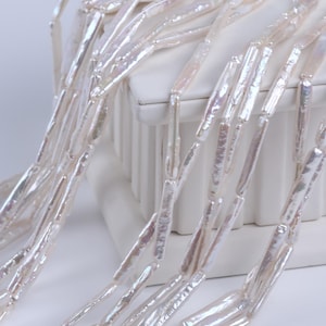 toothpick Pillar pearl Freshwater pearls Full Strand Biwa pearl loose pearl beads Promotion  wholesale pearls biwa pearl  loose stick pearls