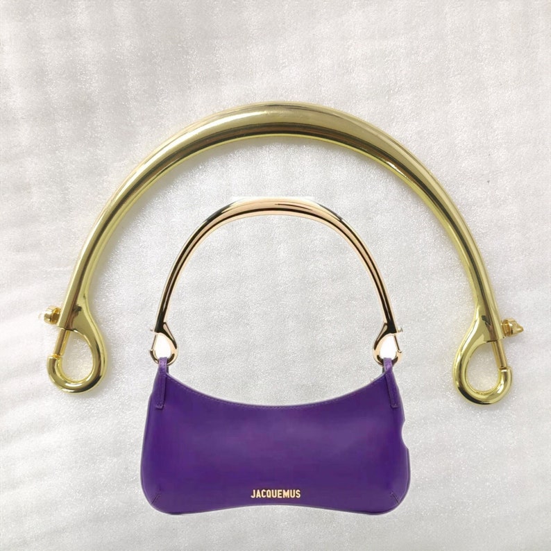 High-quality Zinc Alloy Hanging Plated Handle New Style Bag Alloy Handle Spring Buckle Handle image 1