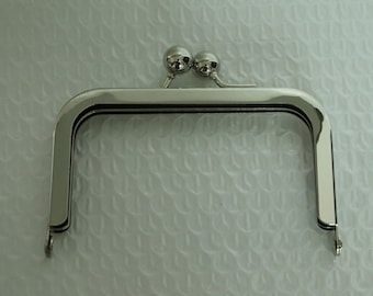 5 pcs 4 1/ inch * 3 inch silver purse frame