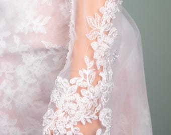 Handmade Lace Bridal Sleeves: Detachable Tulle Wedding Accessories