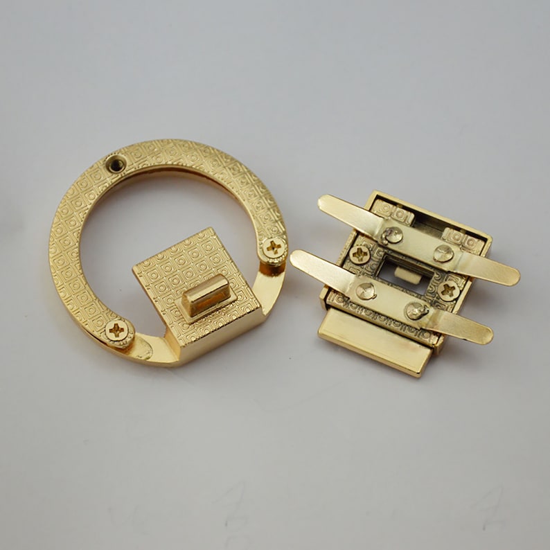 Zinc alloy press lock for purse bag wallet clutch making locks hardware gold purse lock image 5