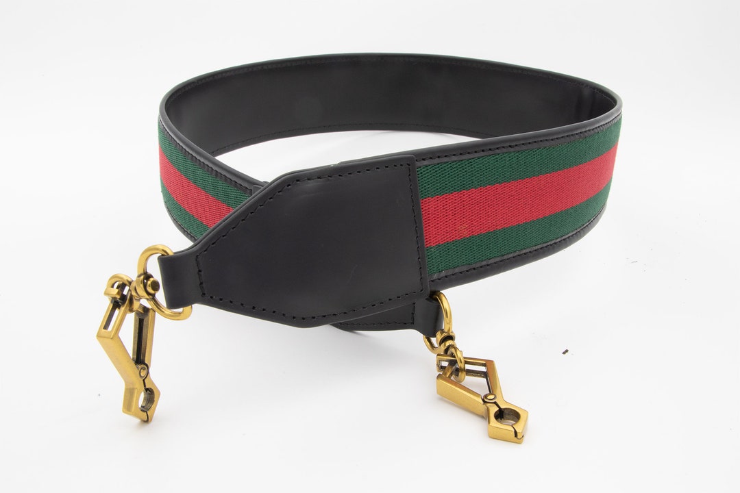 Green and Red Ribbon Weave Wide Shoulder Strap Shoulder Strap Crossbody