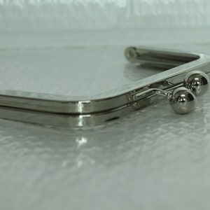 5 pcs 4 1/ inch 3 inch silver purse frame image 3