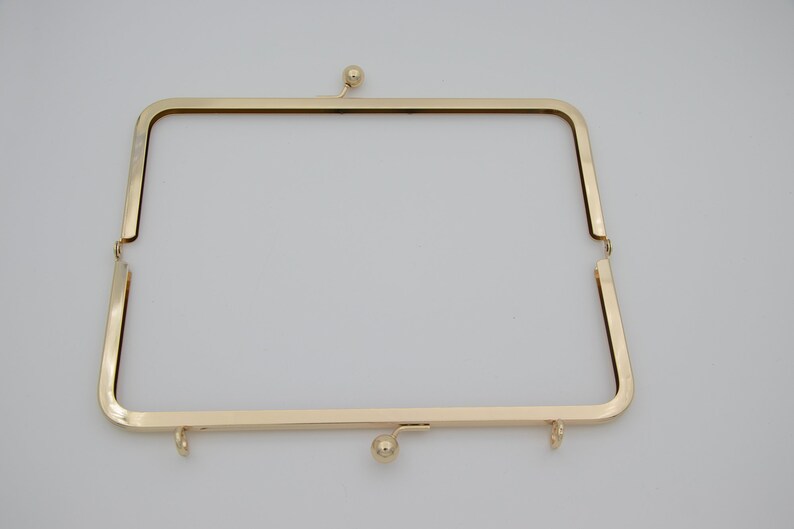 10 pcs 10 inch 4 inch gold ball kiss lock purse frame with loop chian hook image 7