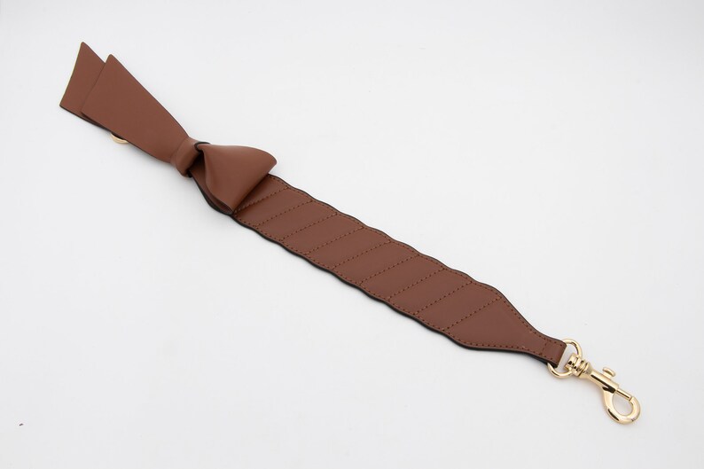 Bow-tie bag strap, short women's handbag shoulder strap, handbag strap image 9