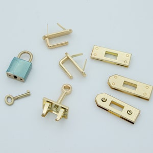 gold Luggage lock set bag accessories hardware purse Notions