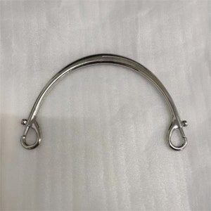 High-quality Zinc Alloy Hanging Plated Handle New Style Bag Alloy Handle Spring Buckle Handle Srebro