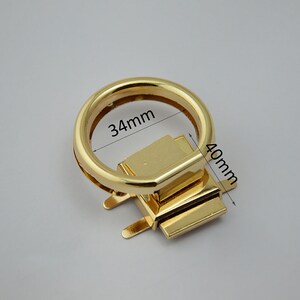 Zinc alloy press lock for purse bag wallet clutch making locks hardware gold purse lock image 4