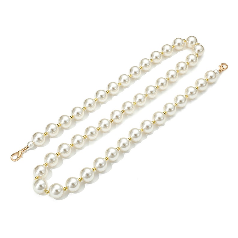 High-end pearl chain, handbag accessory, crossbody shoulder strap, hand-carry strap, shoulder bag strap image 3