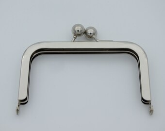 10 pcs 4 1/ inch * 3 inch silver purse frame