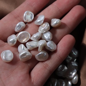 Perle barocche in argento ad alta lucentezza Perle d&#39;acqua dolce sciolte Perle bianche Perle lunghe autentiche ad alta lucentezza Perle all&#39;ingrosso