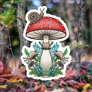 Snail & Mushroom Sticker