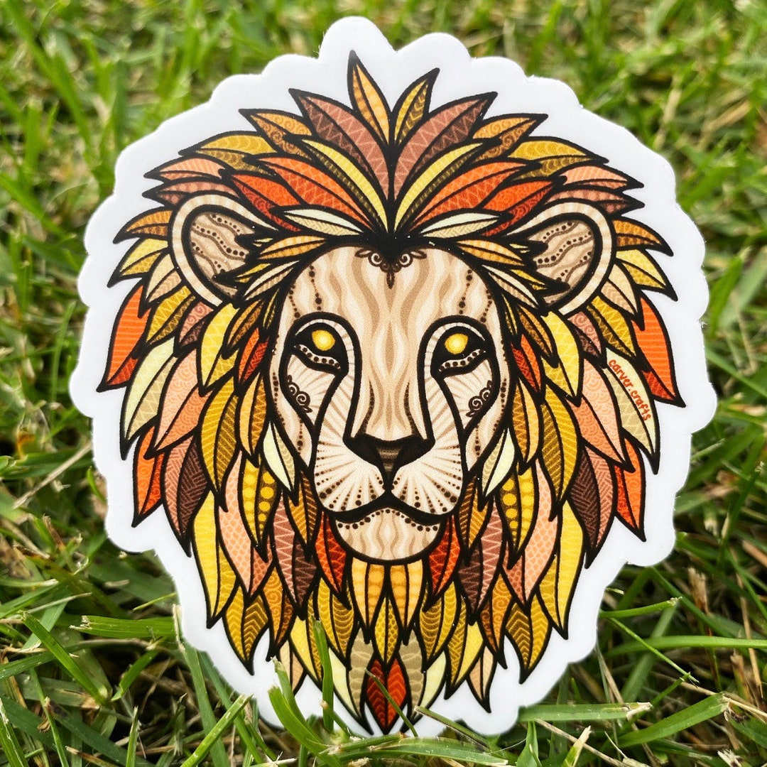 Lion Sticker - Etsy