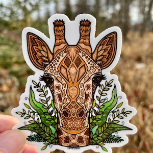 Zentangle Giraffe Sticker