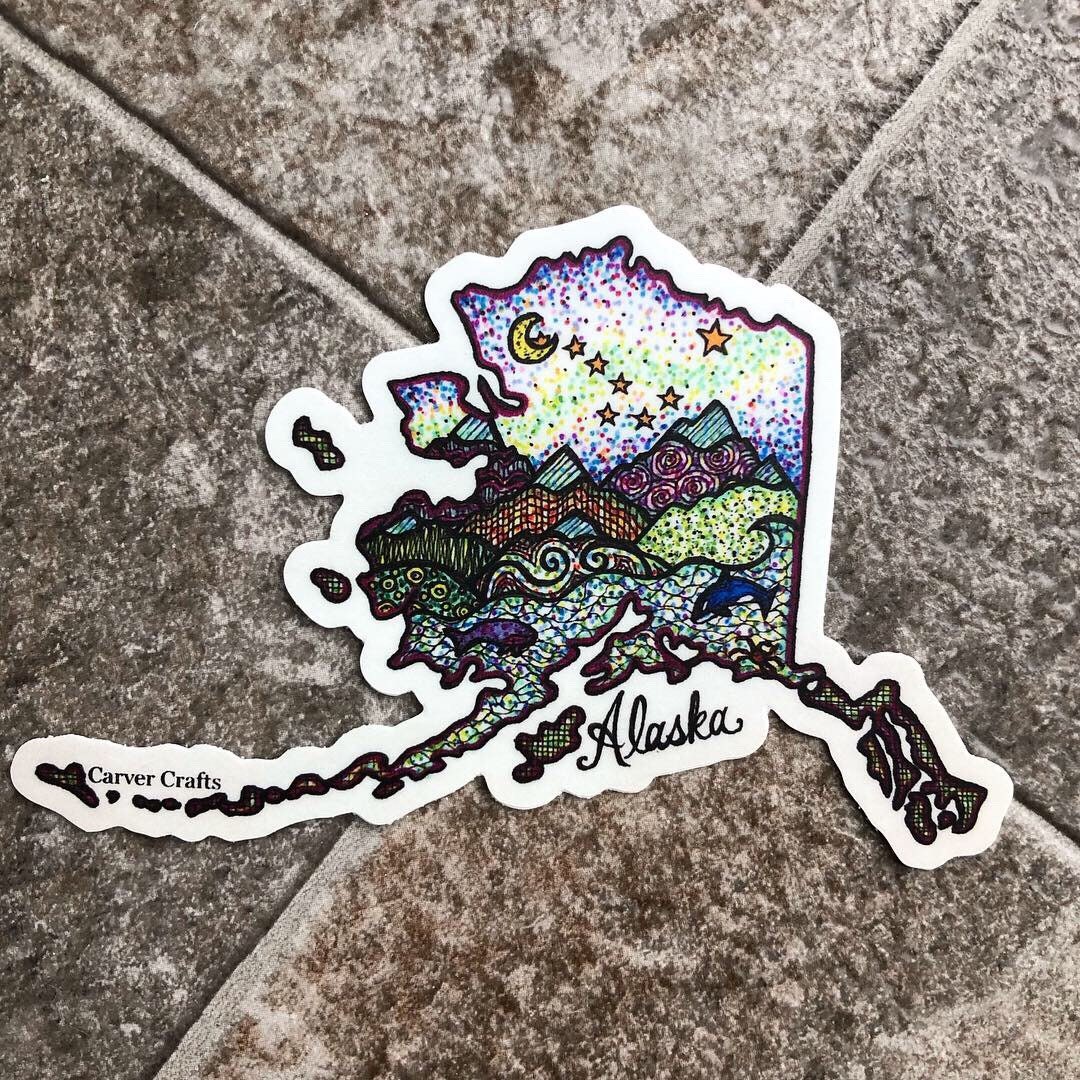 Alaska State Sticker - Etsy
