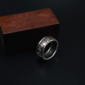 Viking Runic Ring for Men – Oxidized Silver 925 Norse Symbol Jewelry