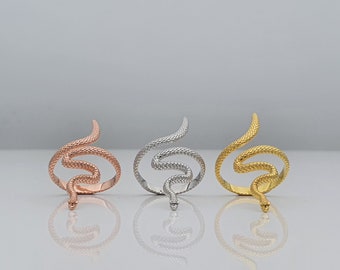 Adjustable Snake Ring | Sterling Silver, Gold, Rose Gold