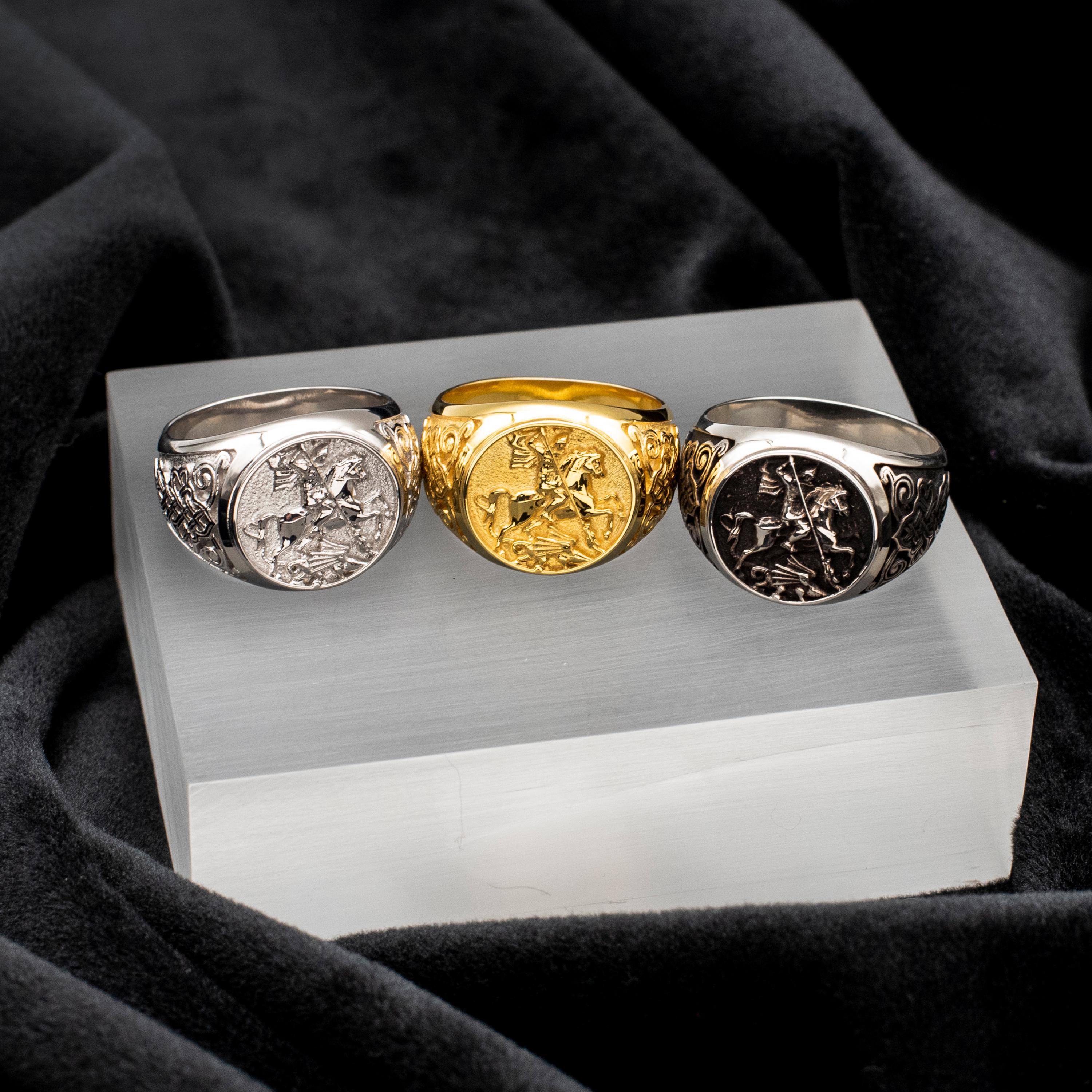 Anello Da Uomo In Argento San Giorgio 925 R001779 - Foto 7