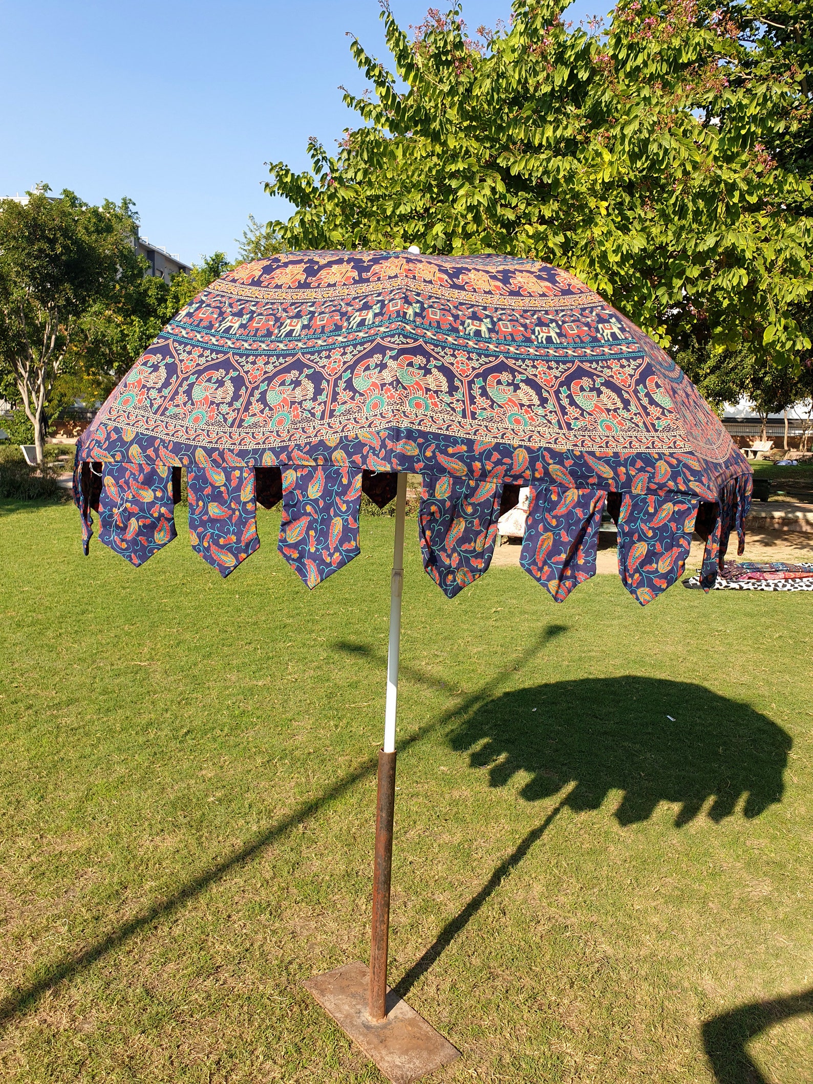 Hand Made Large Decorative Garden Umbrella Patio Umbrellas Etsy