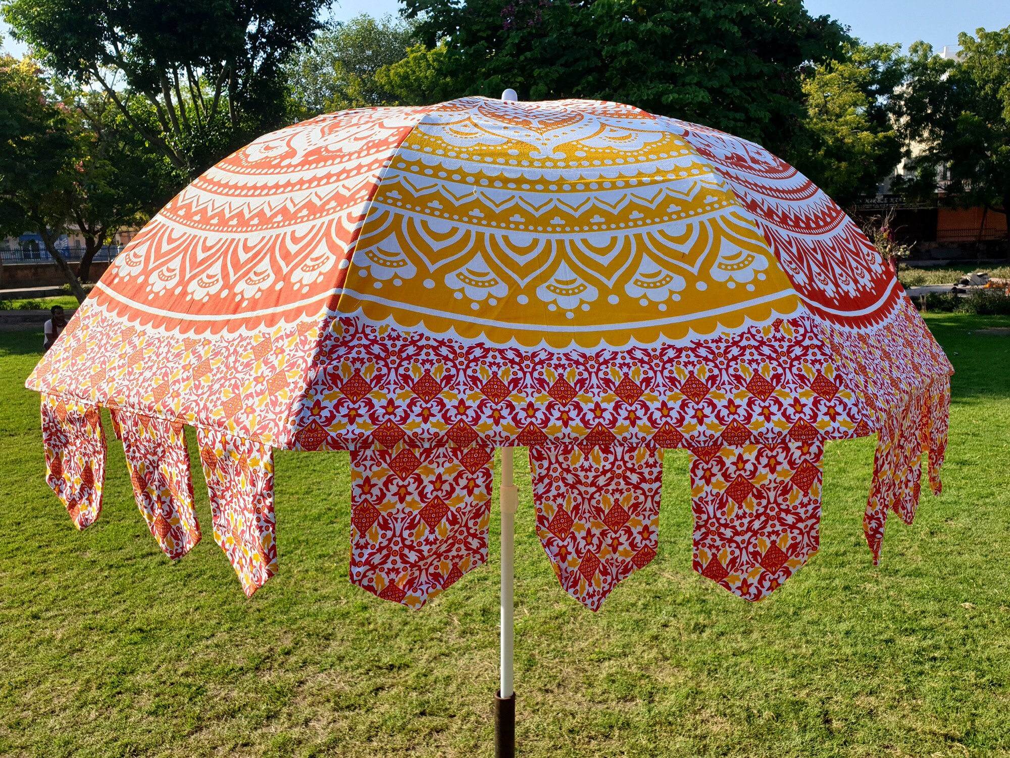100 Cotton Homemade Umbrella Indian Mandala Table Umbrella Etsy UK