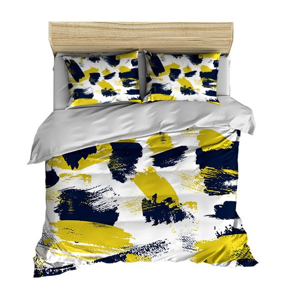 white yellow gray blue comforter target