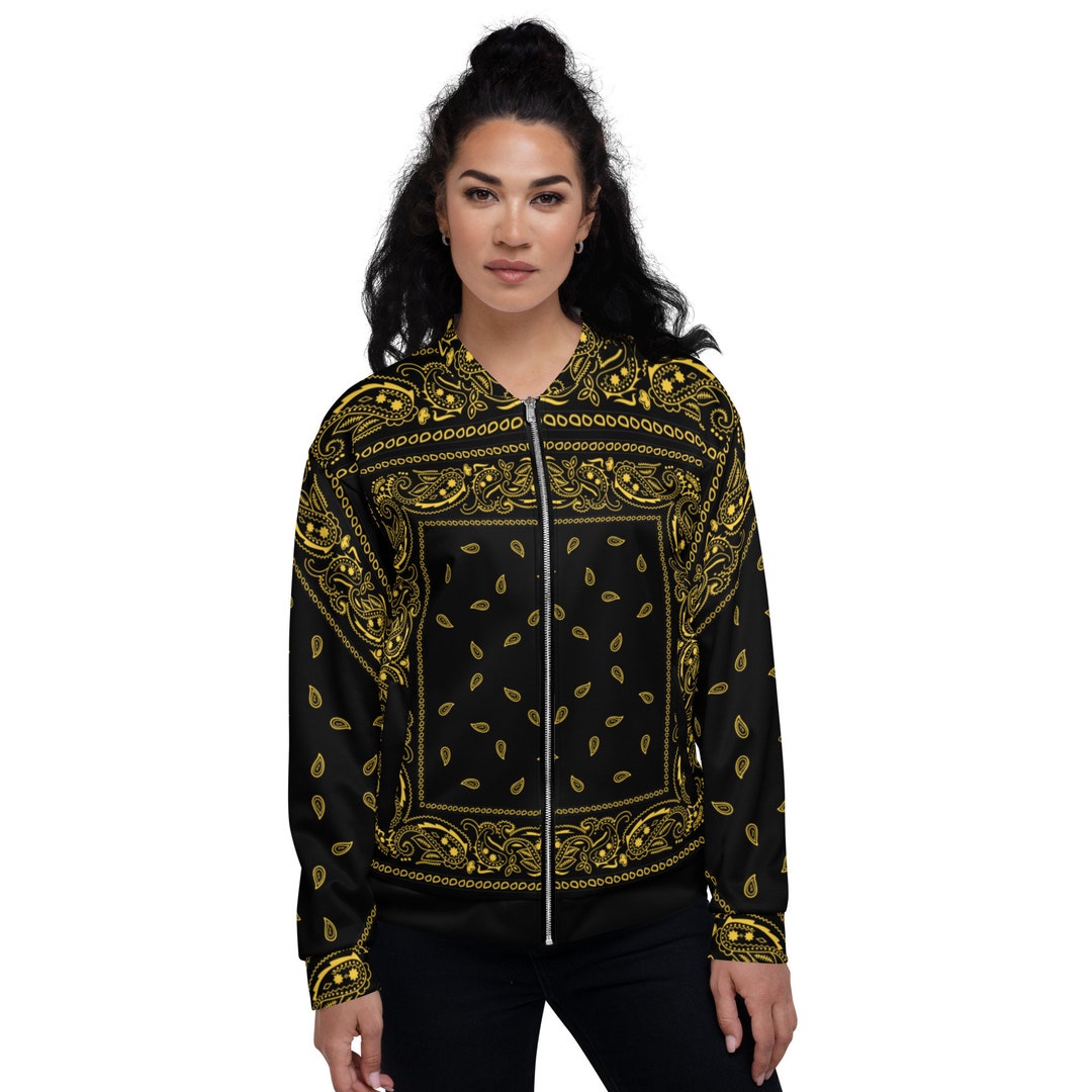 Snoop Dogg / Bandana Jacket / Black and Gold Jacket / Old Etsy