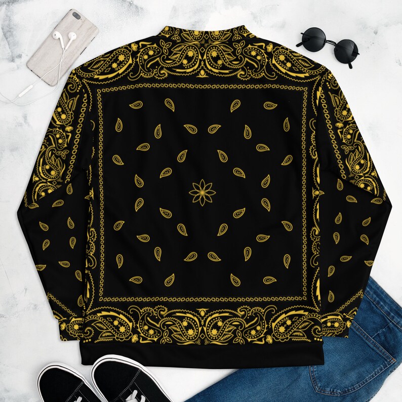 Snoop Dogg / Bandana Jacket / Black and Gold Jacket / Old Etsy