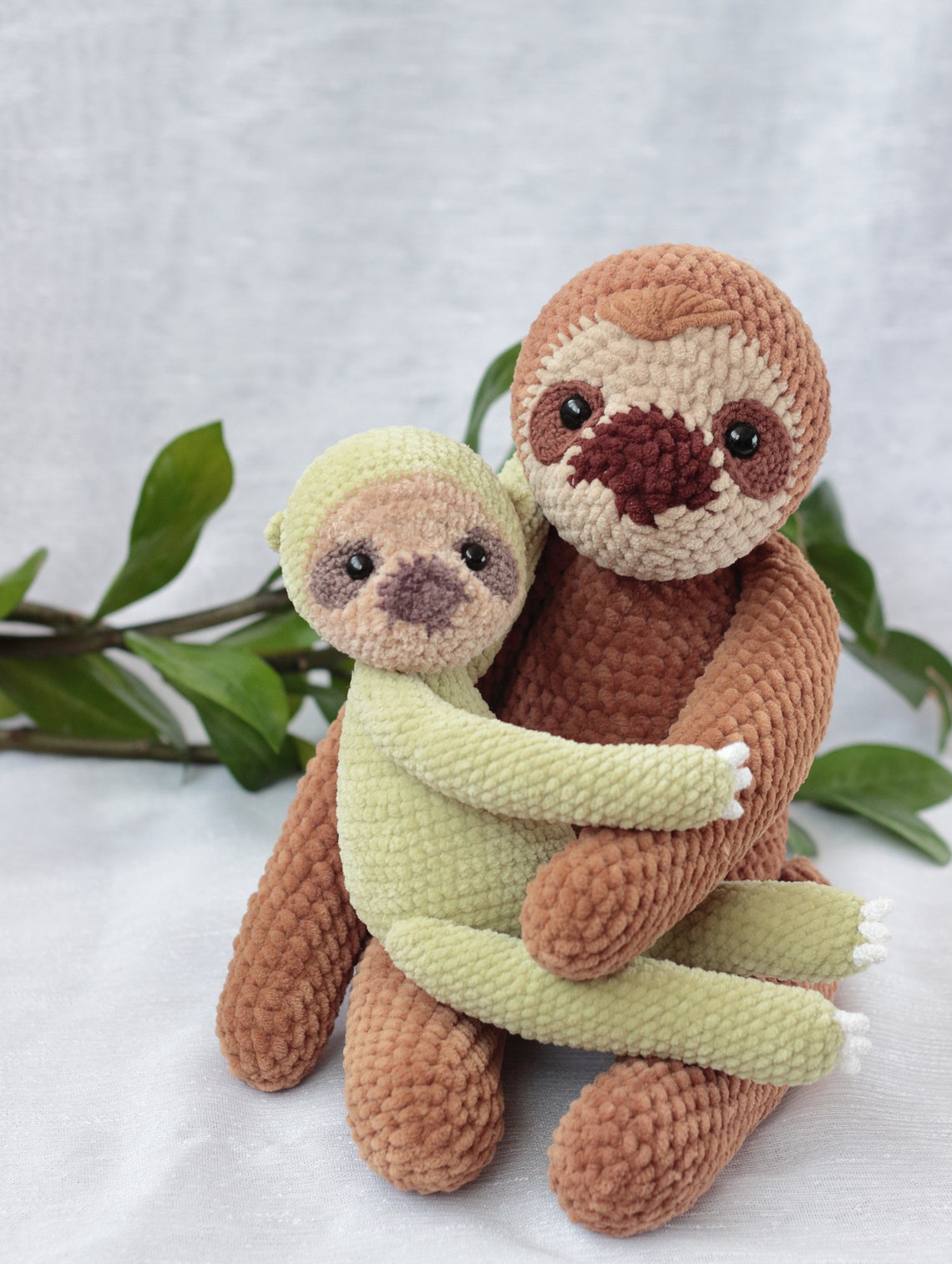 Big stuffed sloth Crochet sloth baby toy Nursery decor | Etsy