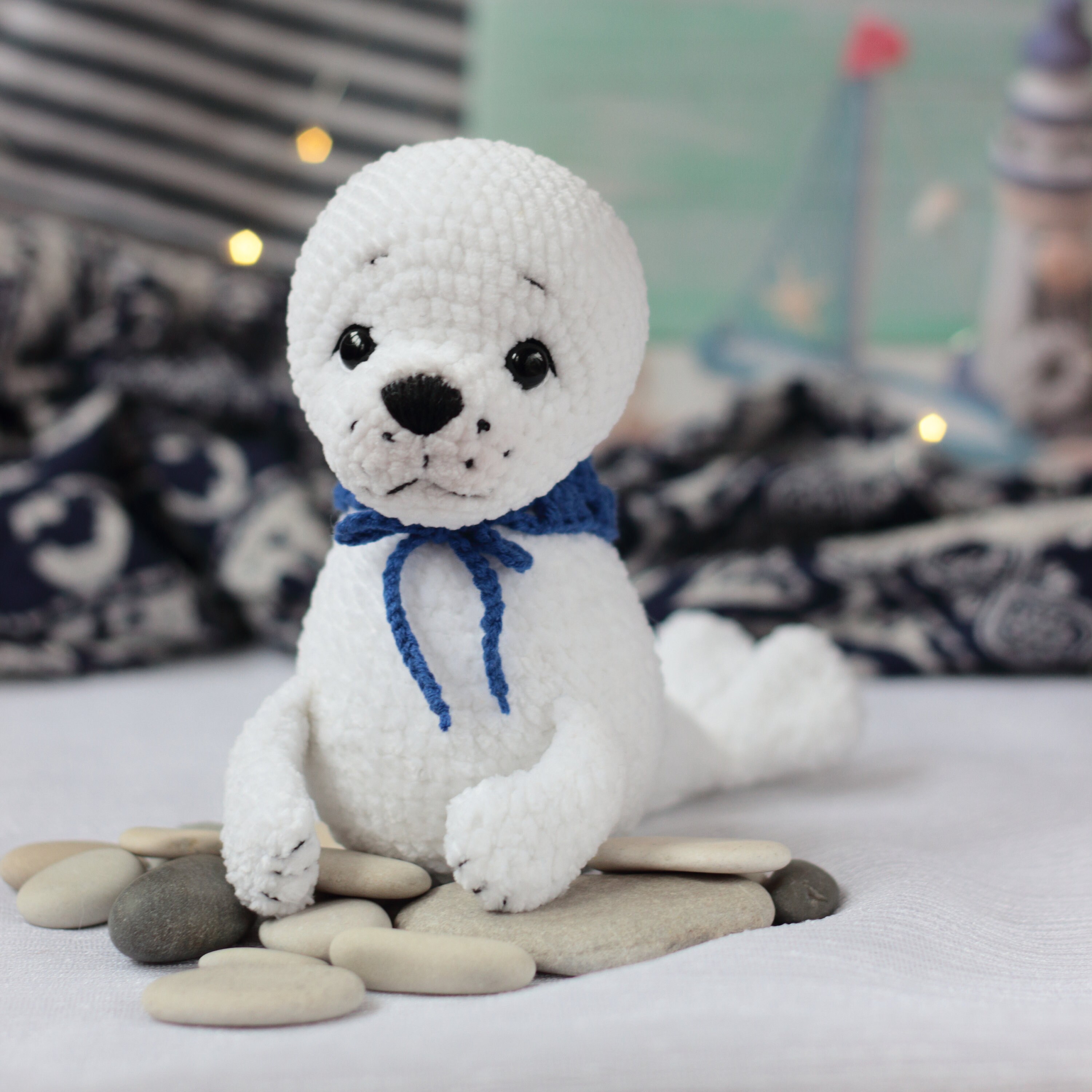 Plush toy Seal stuffed animals Kawaii crochet baby seal Baby Etsy