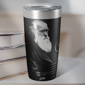 Darwin - Laser Etched Insulated Stainless Steel Tumbler - 12 Colors & 3 Sizes Available