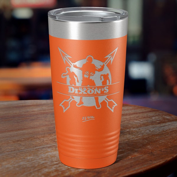 The Walking Dead: Dixon's Annual Walker Archery Contest - Laser Etched Insulated Stainless Steel Tumbler - 12 Colors & 3 Sizes Available