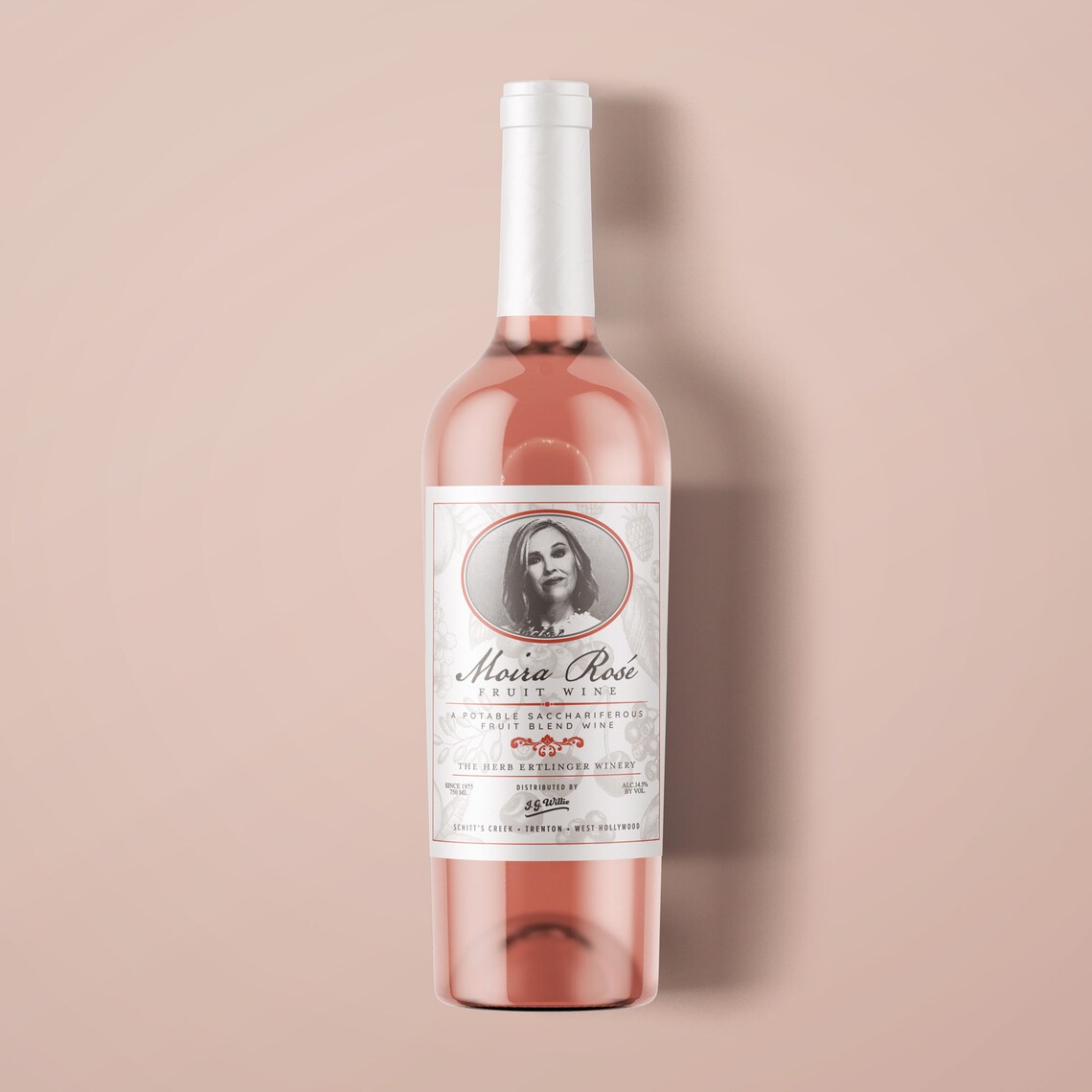 Moira Rosé Fruit Wine Adhesive Label Etsy