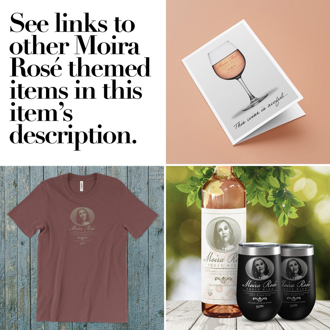 Moira Rosé Fruit Wine Adhesive Label Etsy