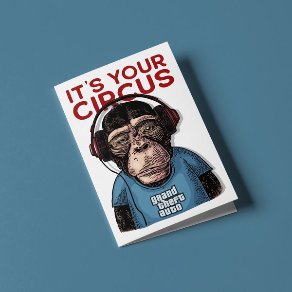 It's your circus - Happy Mother's Day from your favorite monkey. - Custom Designed Humorous Mother's Day Greeting Card