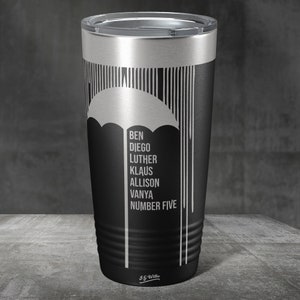 Umbrella Academy Characters - Laser Etched Insulated Stainless Steel Tumbler