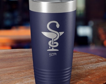 Pharmacy - Laser Etched Insulated Stainless Steel Tumbler - 12 Colors & 3 Sizes Available