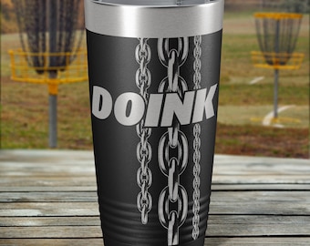 DOINK - DISC GOLF - Laser Etched 20 Ounce Insulated Stainless Steel Tumbler