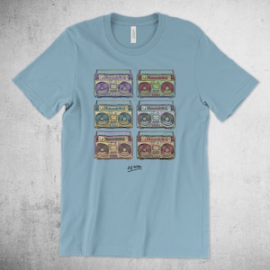 Retro Boom Boxes -  Premium Cotton Tee