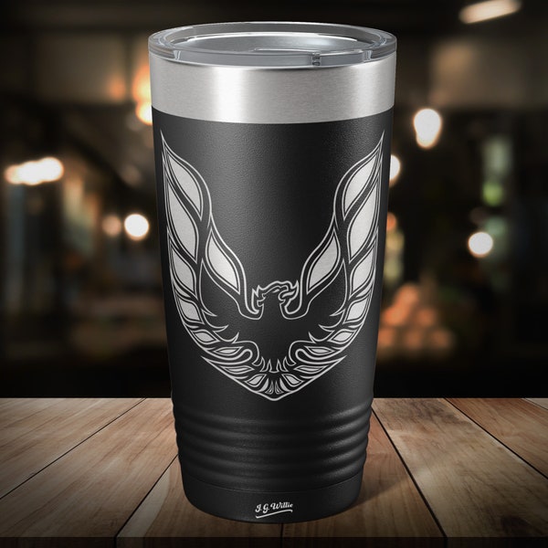 Pontiac Firebird - Laser Etched Insulated Stainless Steel Tumbler - 12 Colors & 3 Sizes Available