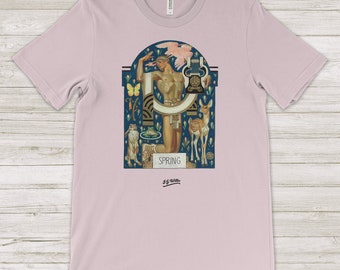 Spring - Leyendecker - Full color DTG Premium Cotton Tee