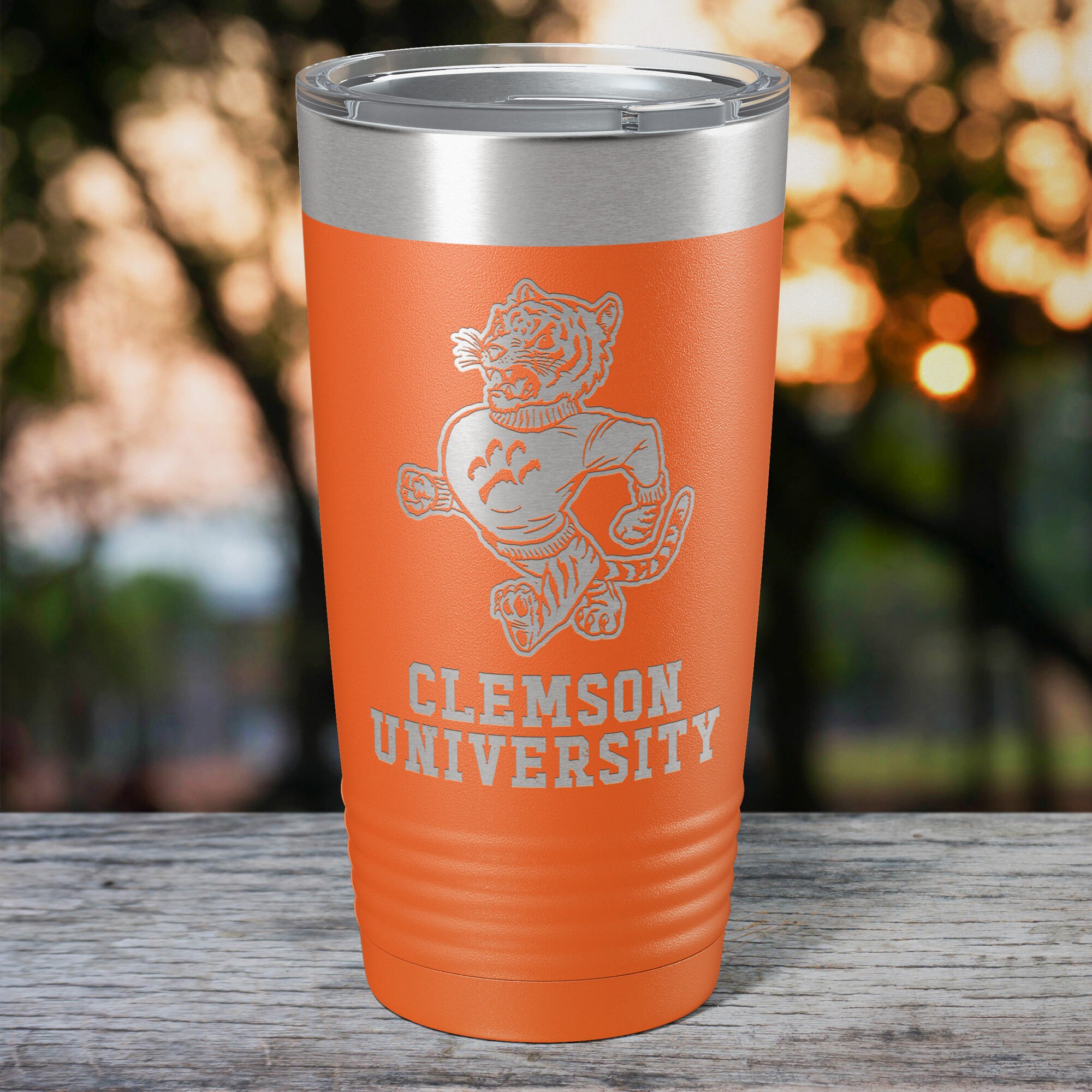 Campus Colors LSU Tigers Stainless Steel Tumbler - 18 Oz Double-Walled Insulated Mug With Slider Lid - View #2