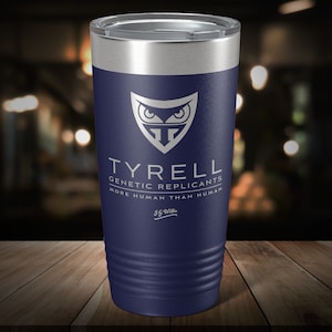Blade Runner: Tyrell Corpertion - Laser Etched Insulated Stainless Steel Tumbler - 12 Colors & 3 Sizes Available