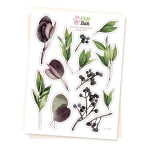 Ensemble d'autocollants avec des plantes | N_018 | Stickers Bullet Journal, Stickers agenda, Stickers Scrapbooking, Stickers Journal,