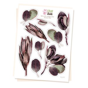 Ensemble d'autocollants avec des plantes | N_017 | Stickers Bullet Journal, Stickers agenda, Stickers Scrapbooking, Stickers Journal,