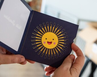 Bonjour soleil Pop Up Carte de vœux