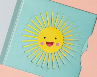 Bonjour soleil Pop Up Carte de vœux
